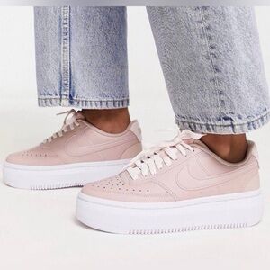Nike Women's Light Pink Platform Sneakers